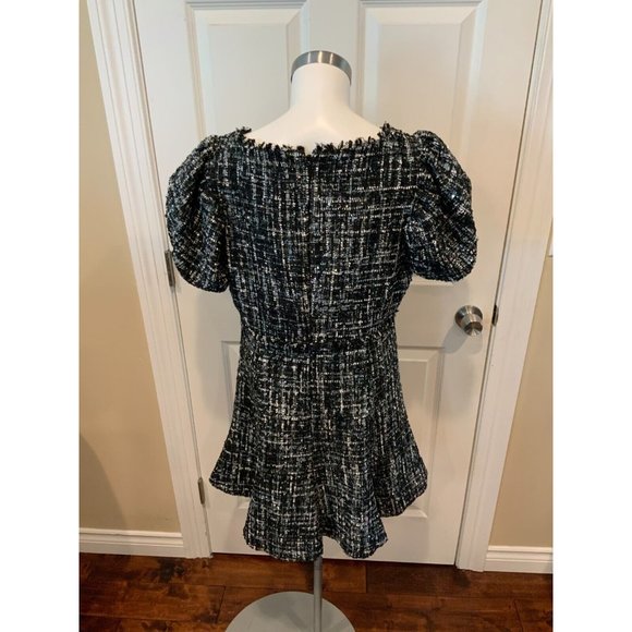 LIKELY Alessandra Black/Blue Tweed Fit & Flare Dress, Size 14 NWT! $248 - Picture 8 of 11